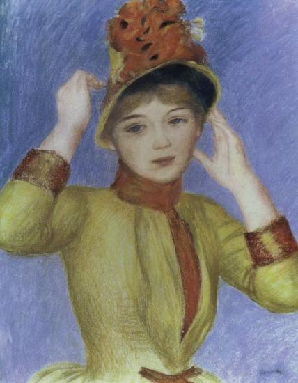 Pierre Renoir Bust of a Woman with Yellow Corsage oil painting image